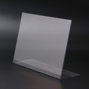 プラスチック製POP　横置きL字型POP