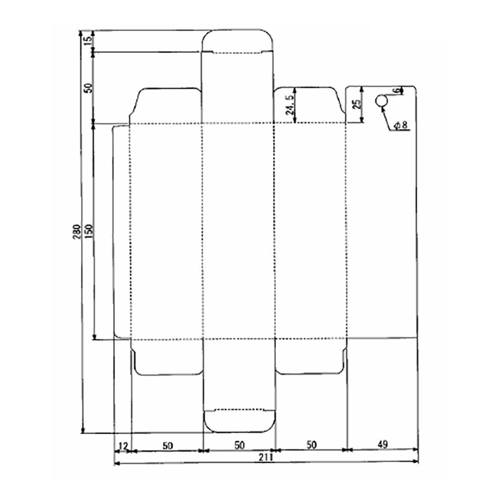 上下キャラメル式・吊り下げ1重